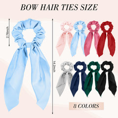 obeoby scrunchie on low ponytail adding polished bow detail and gentle hold