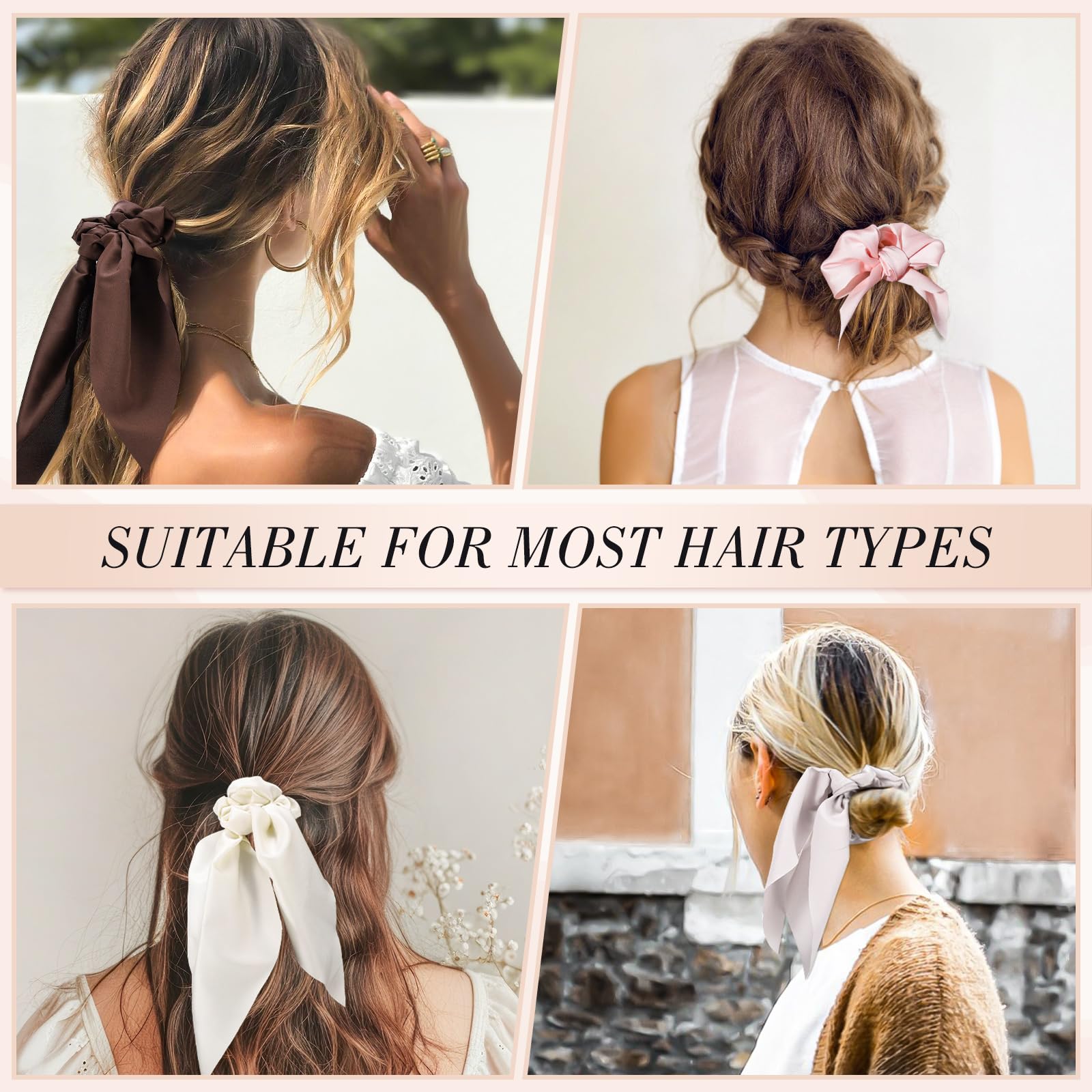 obeoby scrunchie tied on bag handle adding decorative versatility