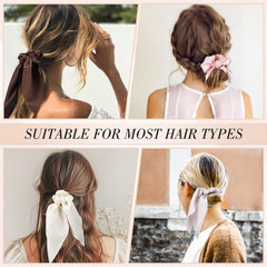 obeoby scrunchie tied on bag handle adding decorative versatility