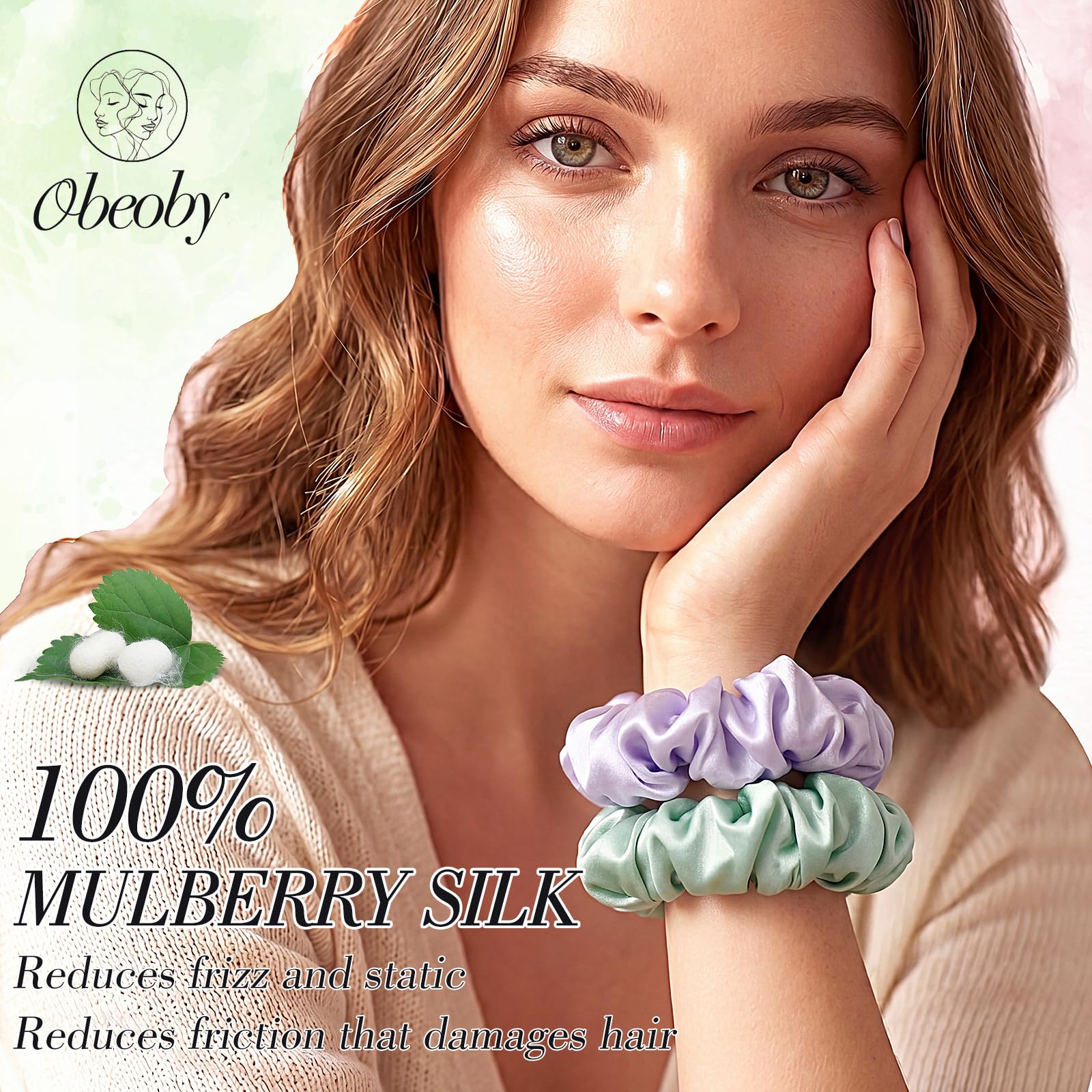 obeoby silk texture close-up highlights 19-momme sheen and slip benefit