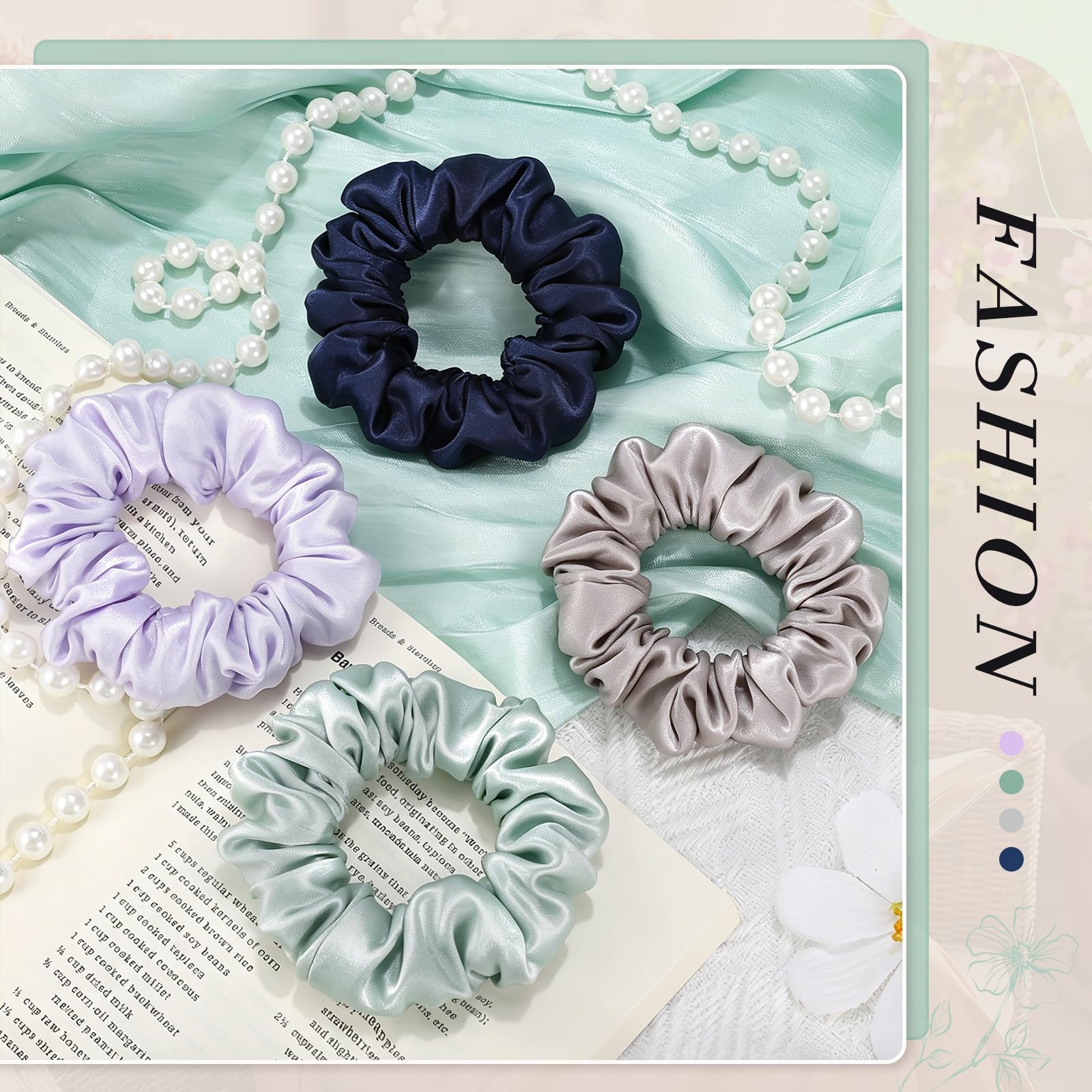obeoby scrunchie next to ruler to show size and comfortable band