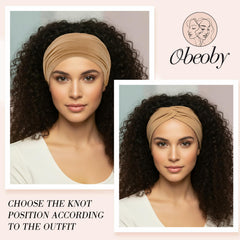 obeoby headband used during running showing moisture-wicking benefit