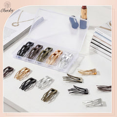 obeoby transparent storage box open, keeping clips neatly sorted for travel