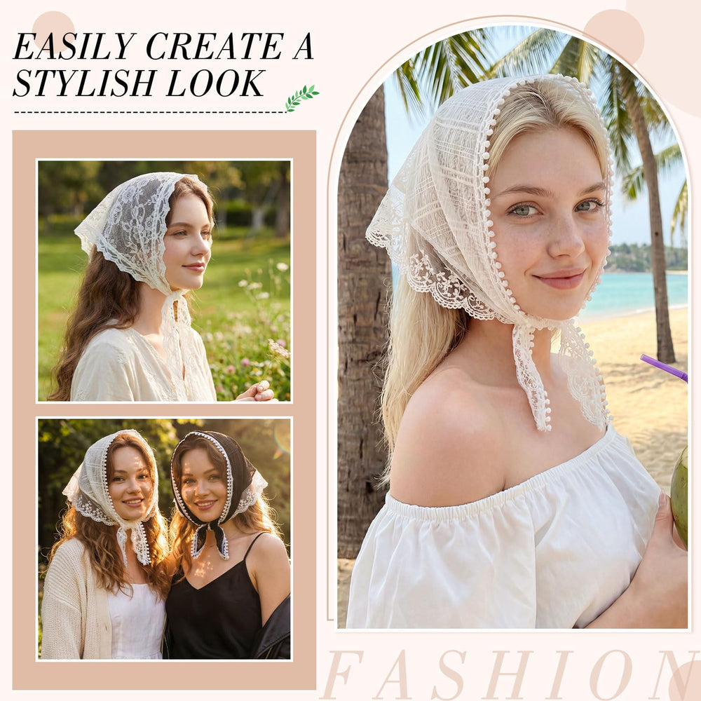 obeoby hair updo secured with lace bandana showing stable hold and polished appearance