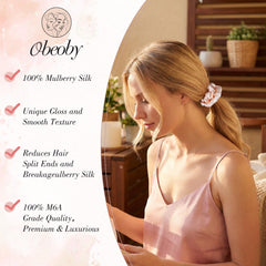 obeoby lifestyle image of scrunchie worn on wrist as accessory adding style and convenience