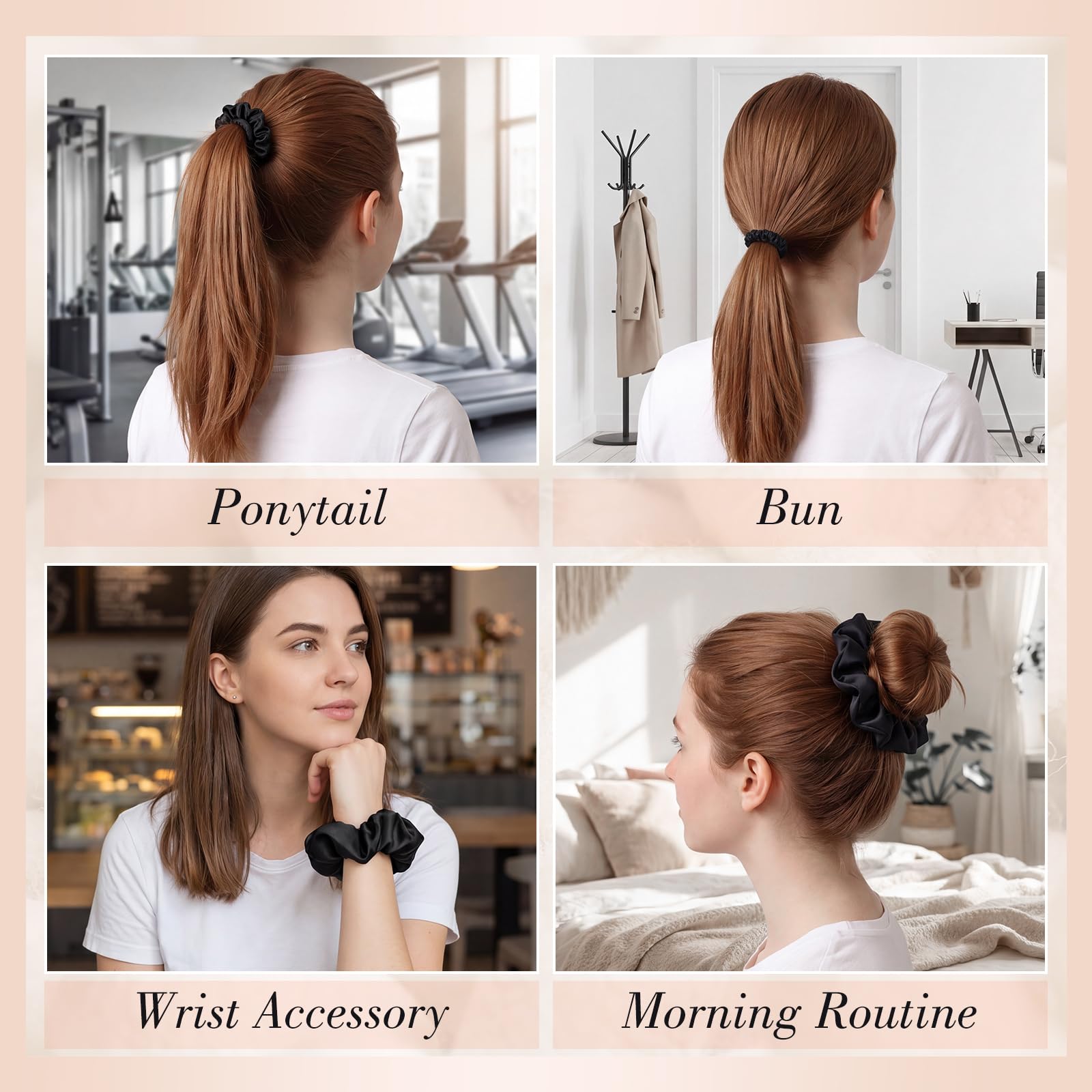 obeoby scrunchie worn on wrist as accessory and convenient carry option