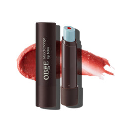 OBgE front packaging showing compact tinted lip balm and benefits