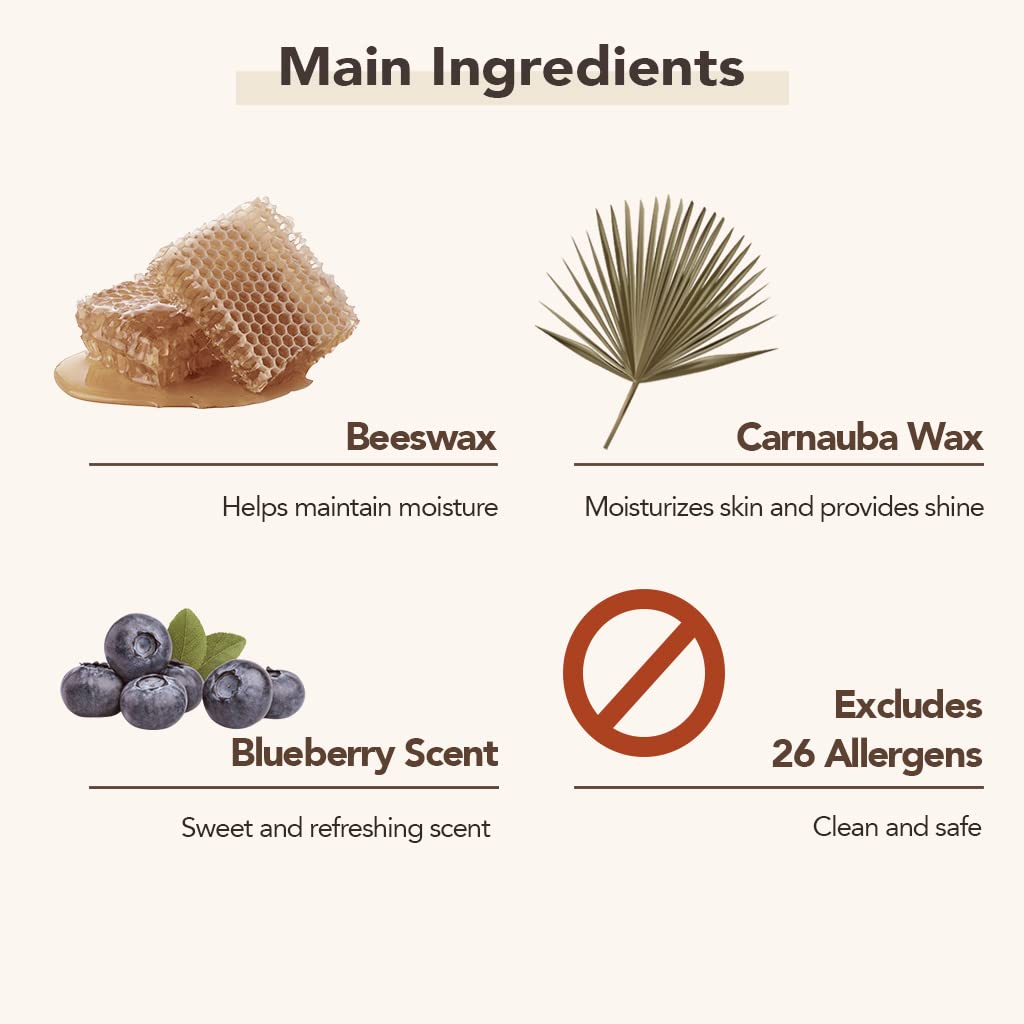 OBgE label ingredients panel highlighting beeswax and safe fragrance