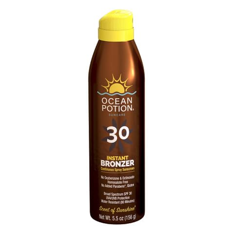 Ocean Potion front packaging showing SPF 30 and bronzing benefit