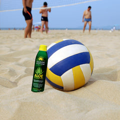 Ocean Potion being applied on beach to provide quick post-sun comfort