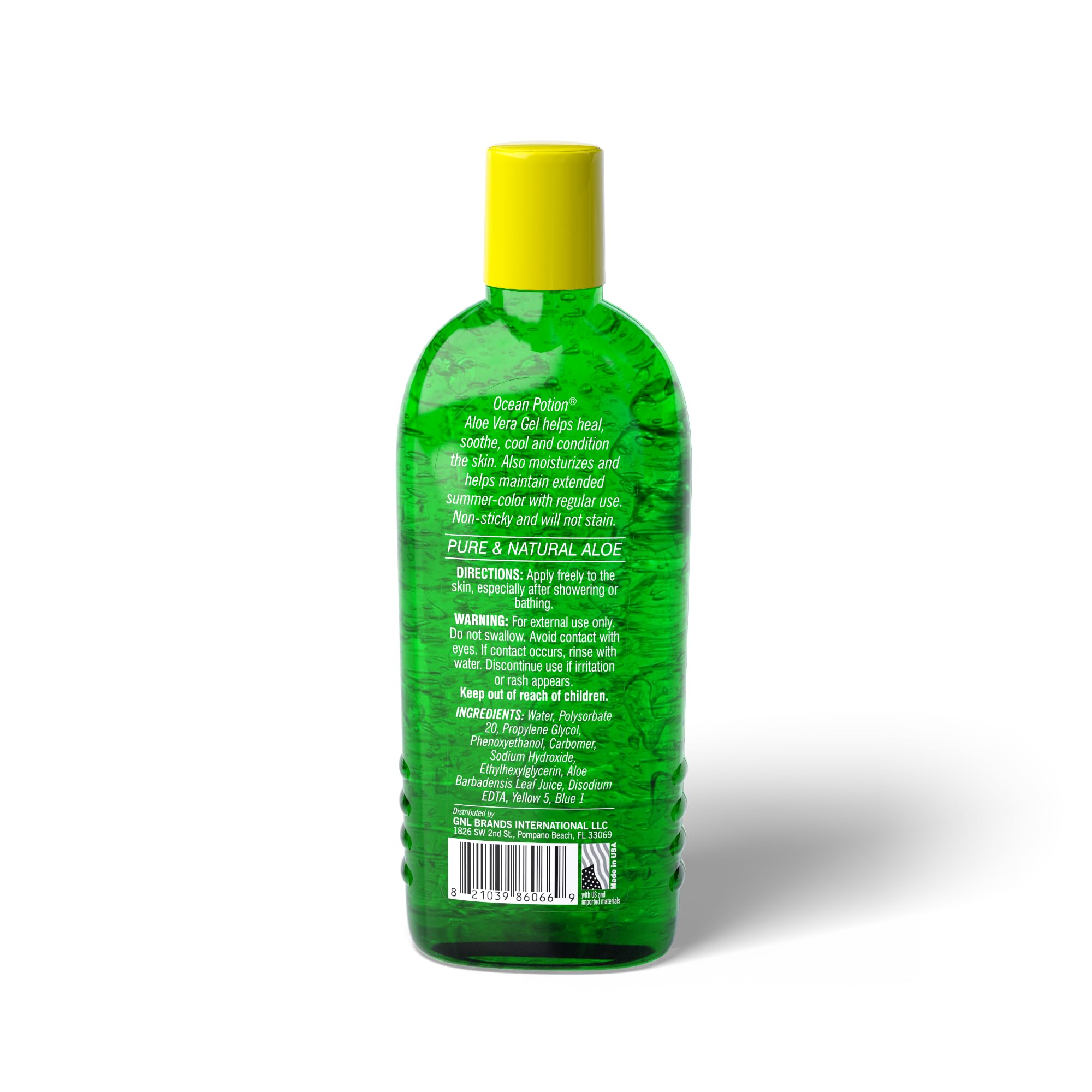 Ocean Potion open tube close-up of pure aloe gel texture for rapid cooling