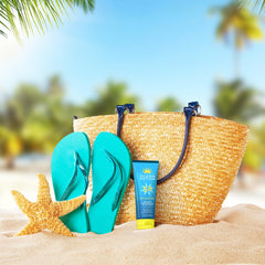 Ocean Potion applied at the beach for lightweight, sun-smart coverage