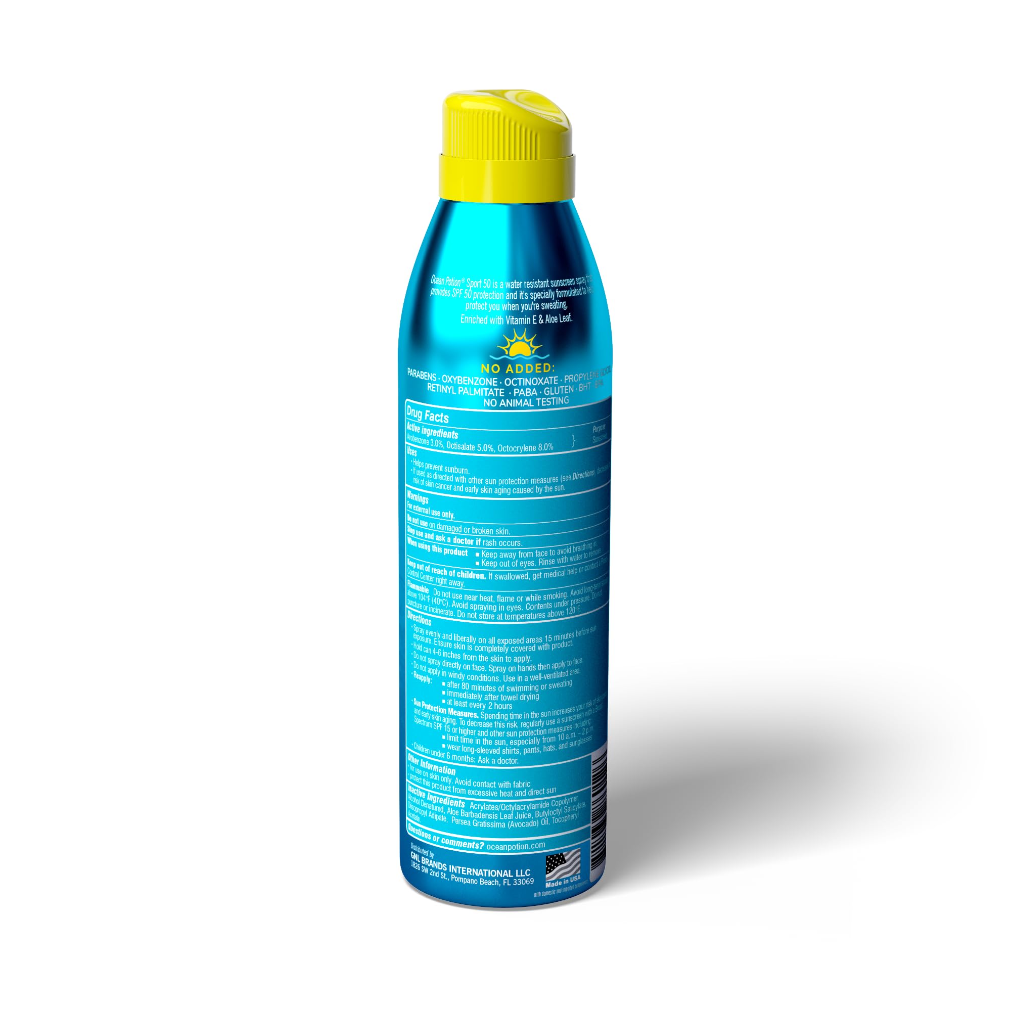 Ocean Potion spray nozzle closeup for easy continuous application