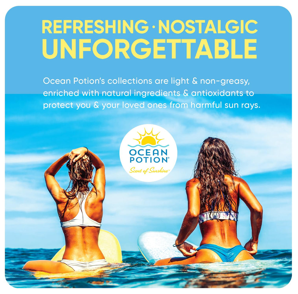 Ocean Potion lotion texture swipe demonstrating quick absorption