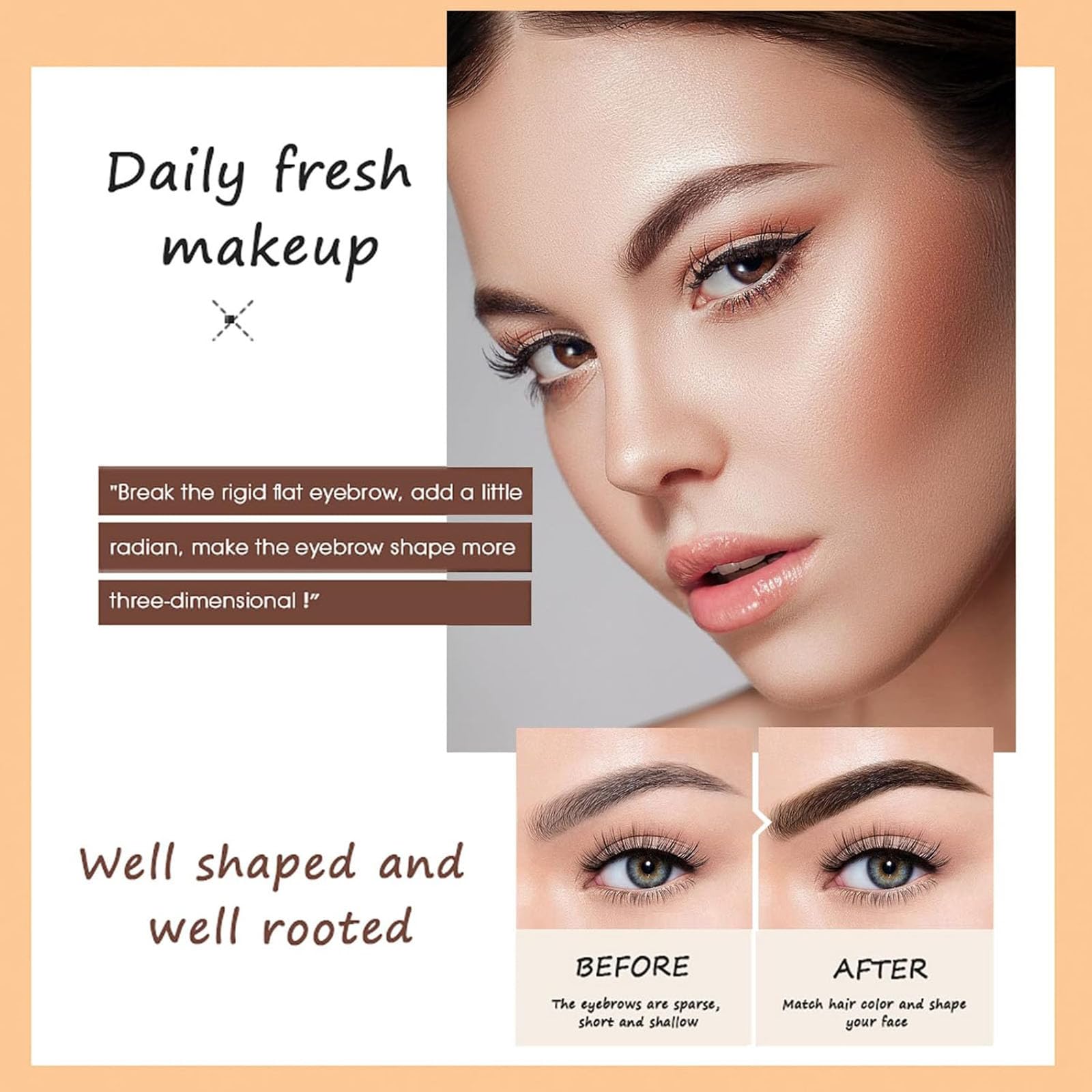 O'CHEAL before and after brows showing defined, natural finish