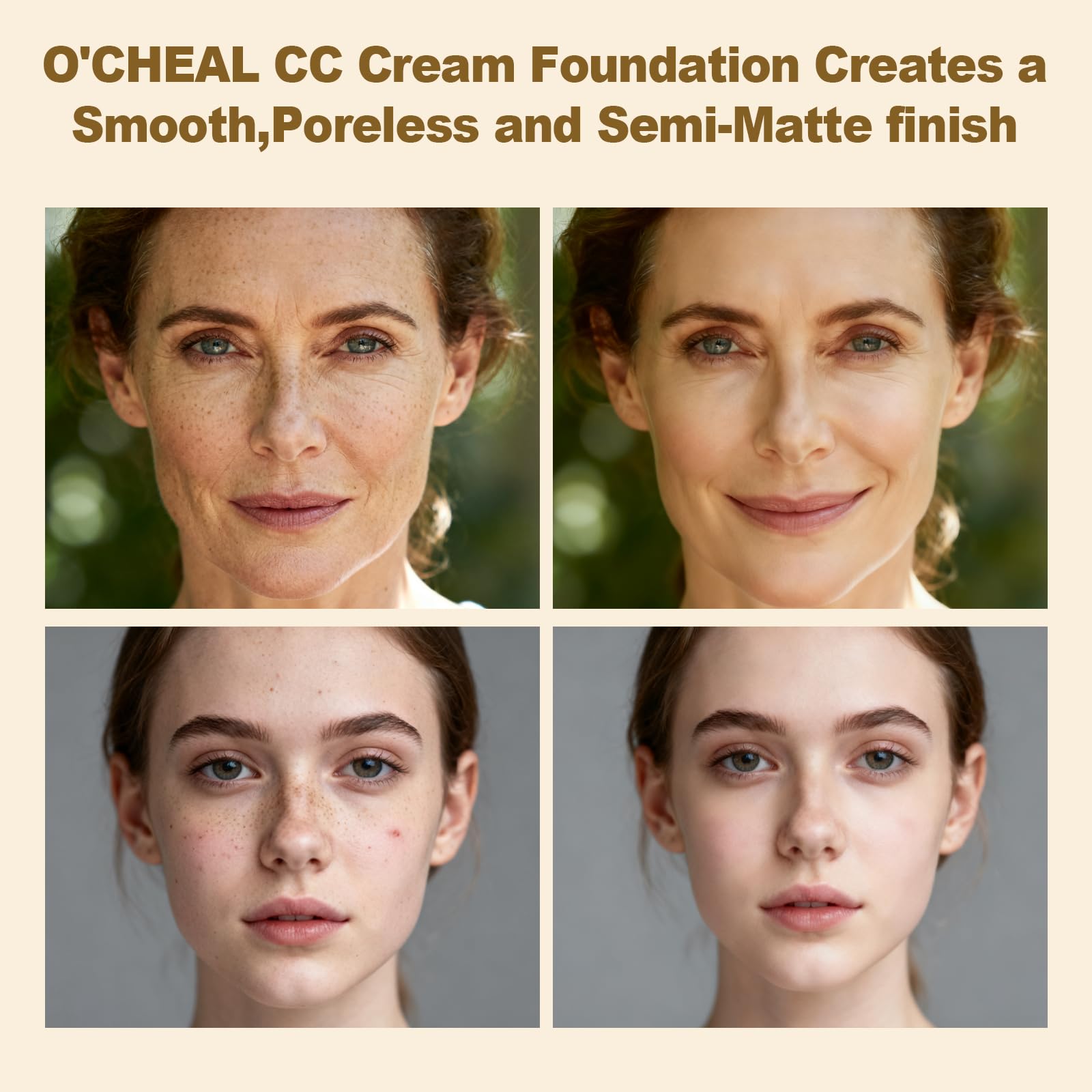O'CHEAL application with sponge demonstrating even, buildable coverage