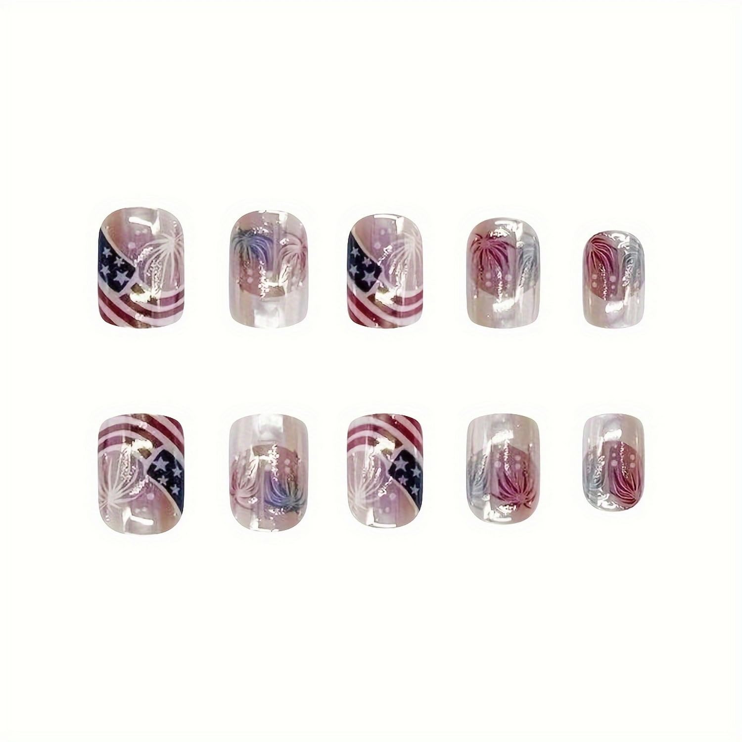 OCOUYVD chrome accent detail on nail, showing reflective finish and shine