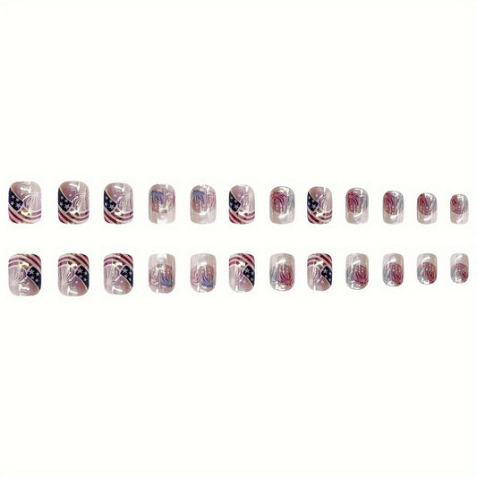 OCOUYVD close-up of fireworks nail art, highlighting festive fine-detail durability