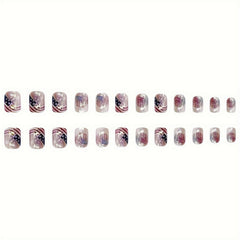OCOUYVD close-up of fireworks nail art, highlighting festive fine-detail durability