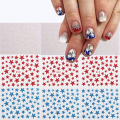 OCOUYVD front packaging showing patriotic nail sticker sheets and branding, easy holiday styling