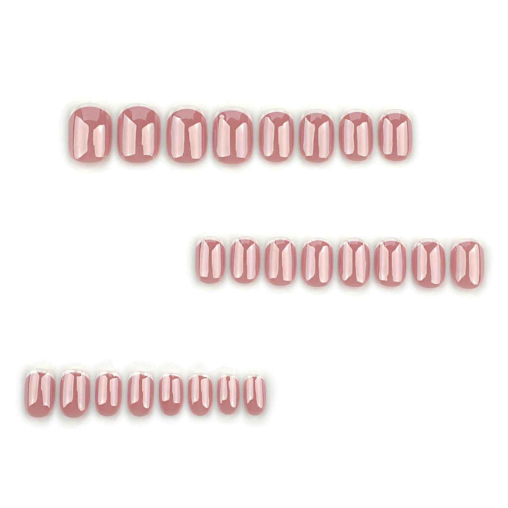 OCOUYVD solid glossy pink nail texture displays durable smooth finish