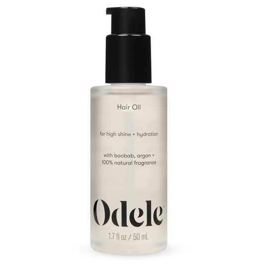 Odele front bottle showing product and size for easy identification and travel