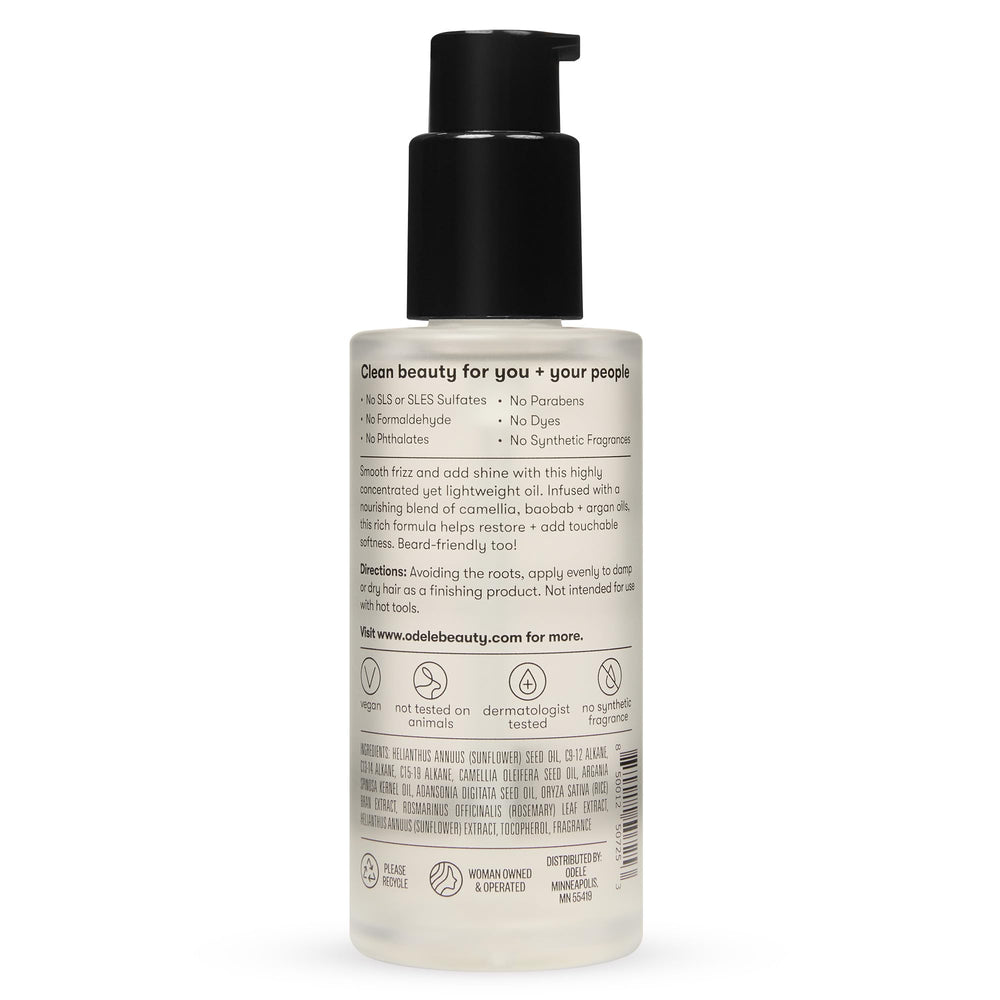 Odele bottle on bathroom shelf in lifestyle scene suggesting everyday use