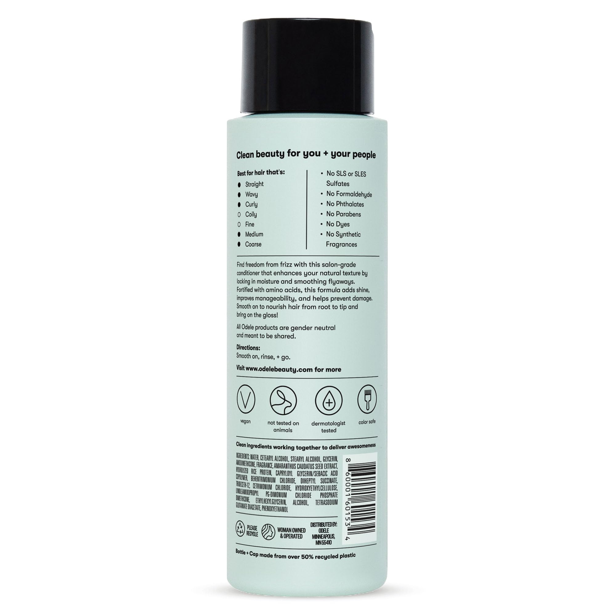 Odele conditioner in bathroom lifestyle setting suggesting daily use benefit
