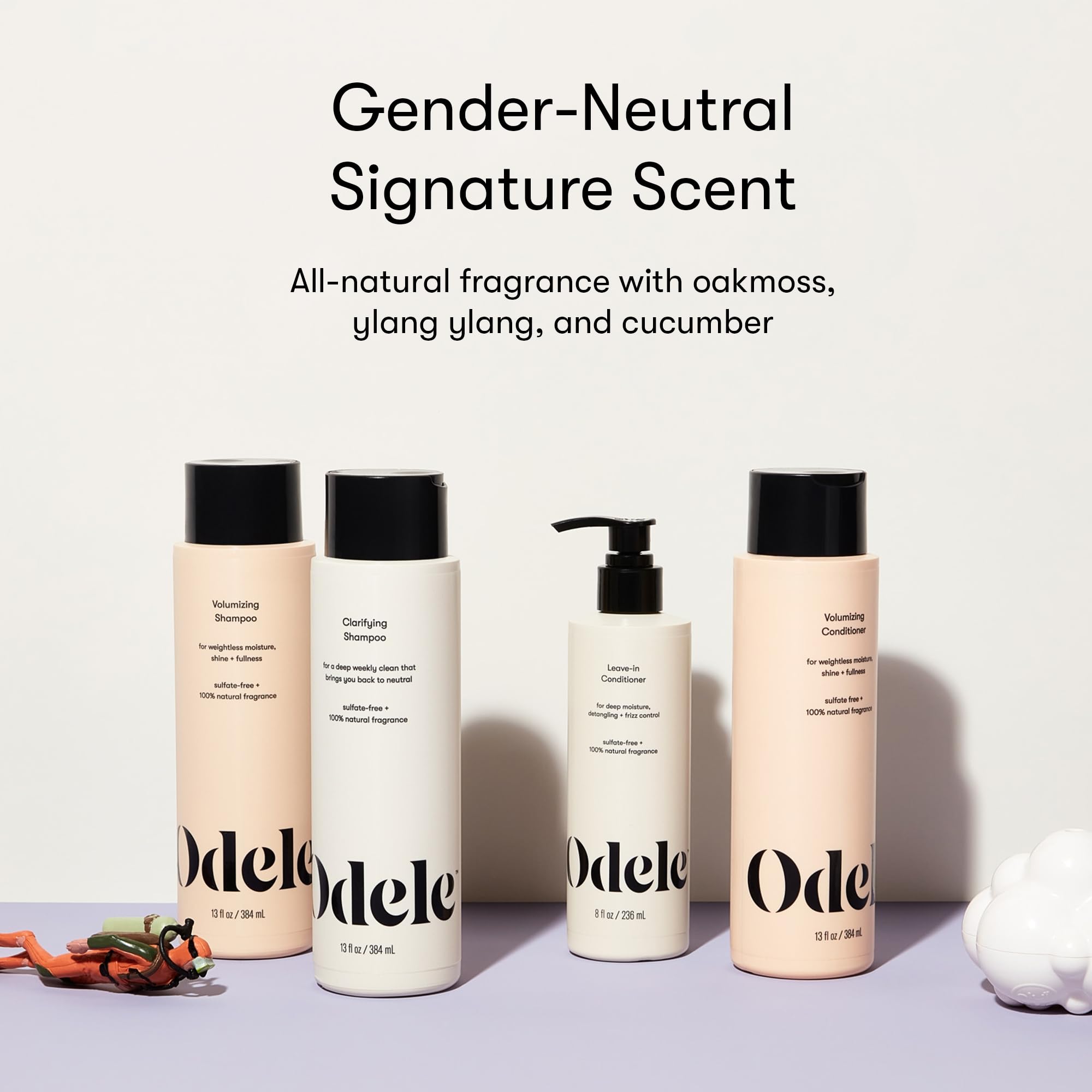 Odele shampoo paired with conditioner for balanced hair care