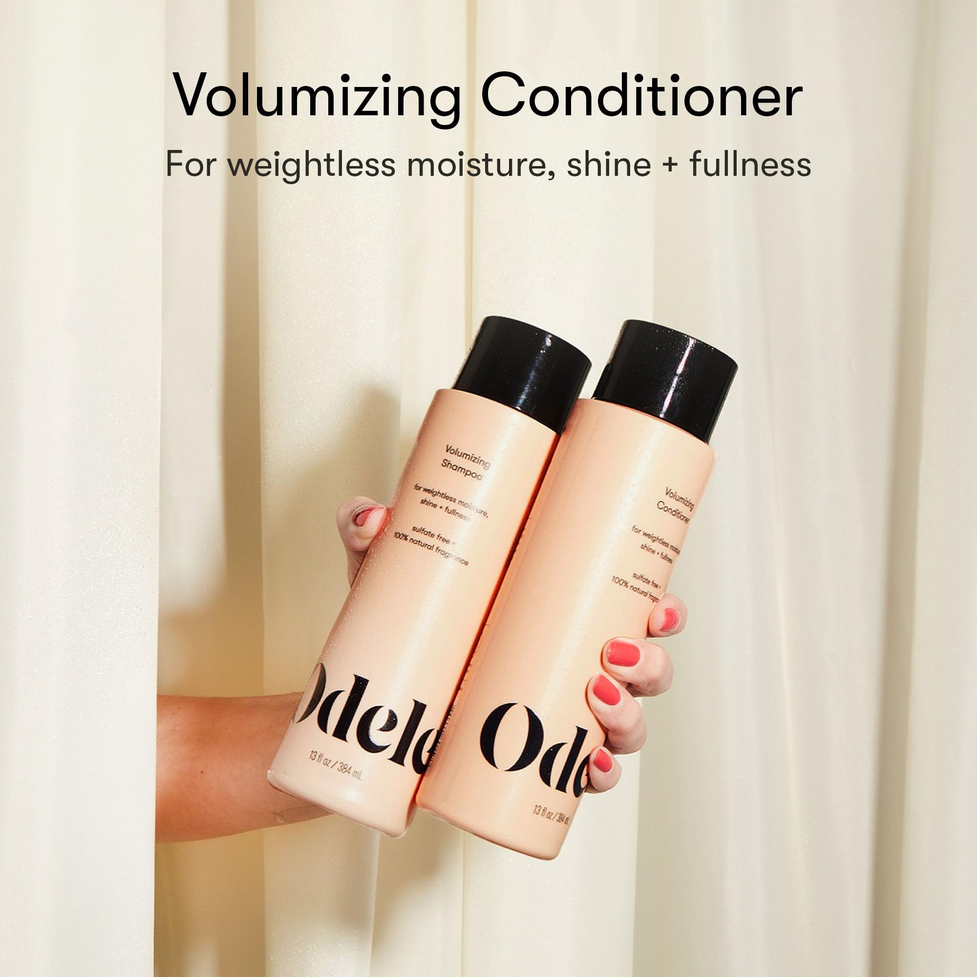 Odele conditioner creamy texture closeup demonstrating lightweight hydration