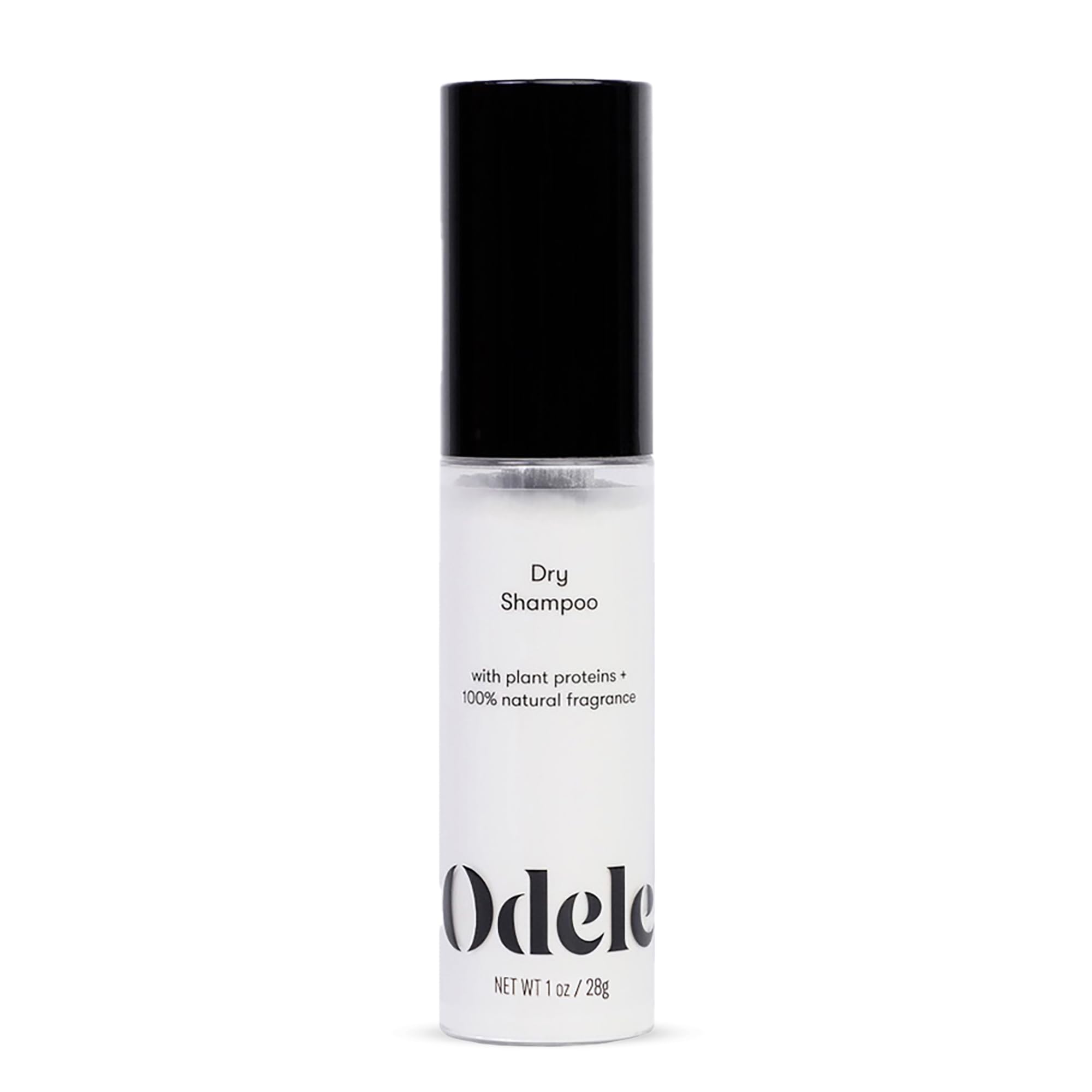 Odele front packaging showing 1 oz dry shampoo for quick oil absorption