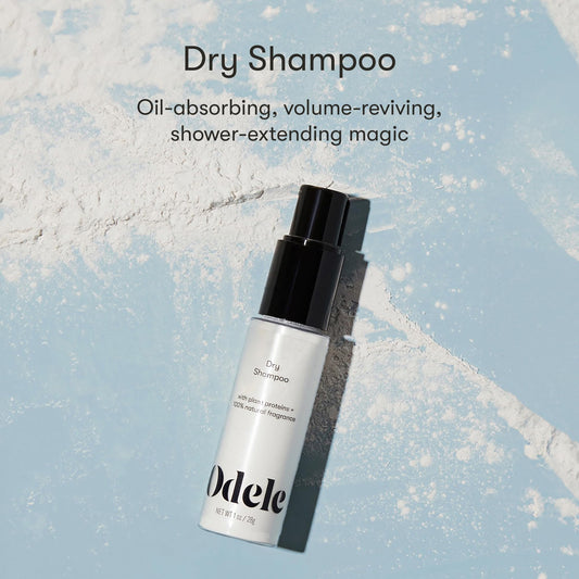 Odele jar open with translucent powder visible, easy root touch-ups