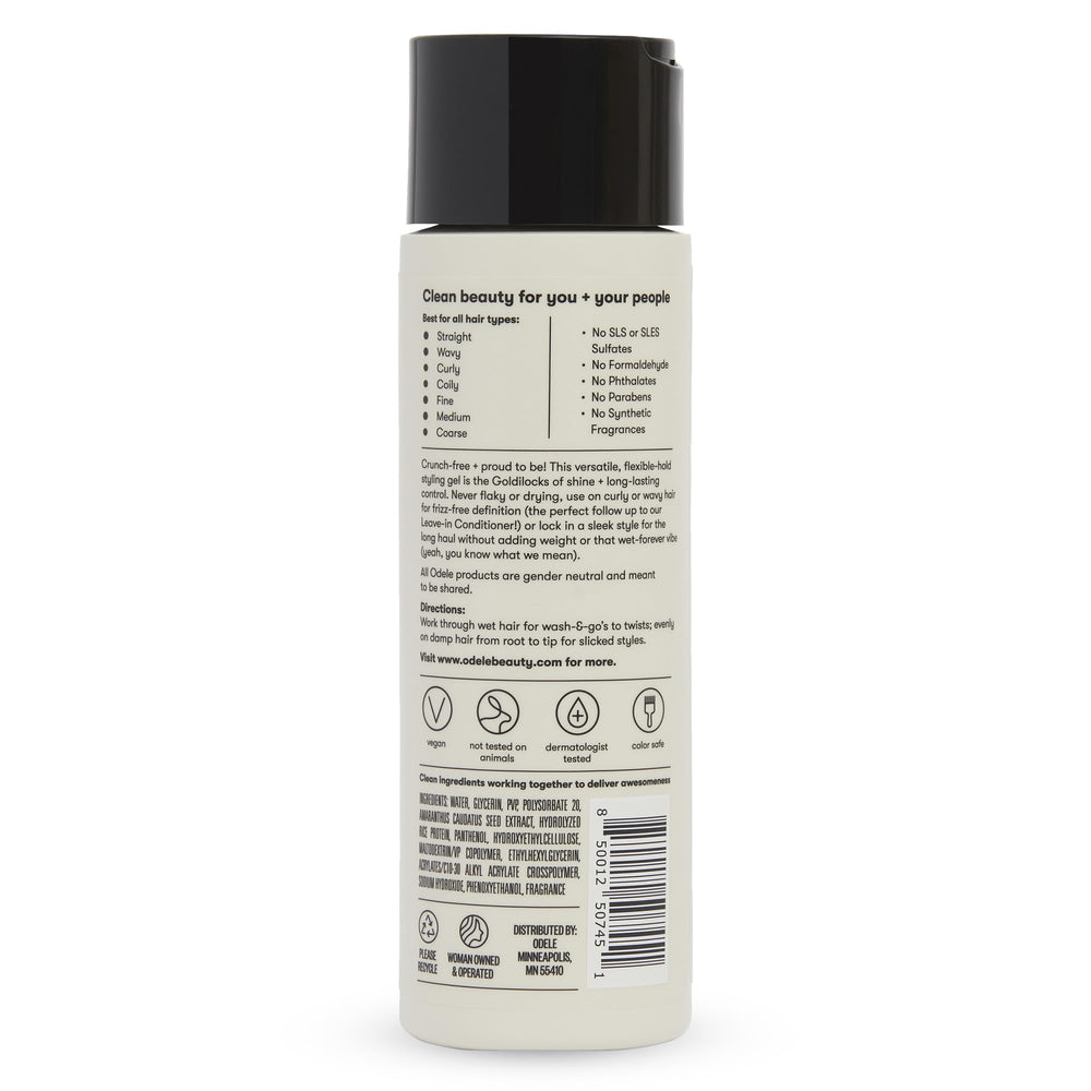 Odele gel on bathroom counter styled in natural routine for everyday convenience