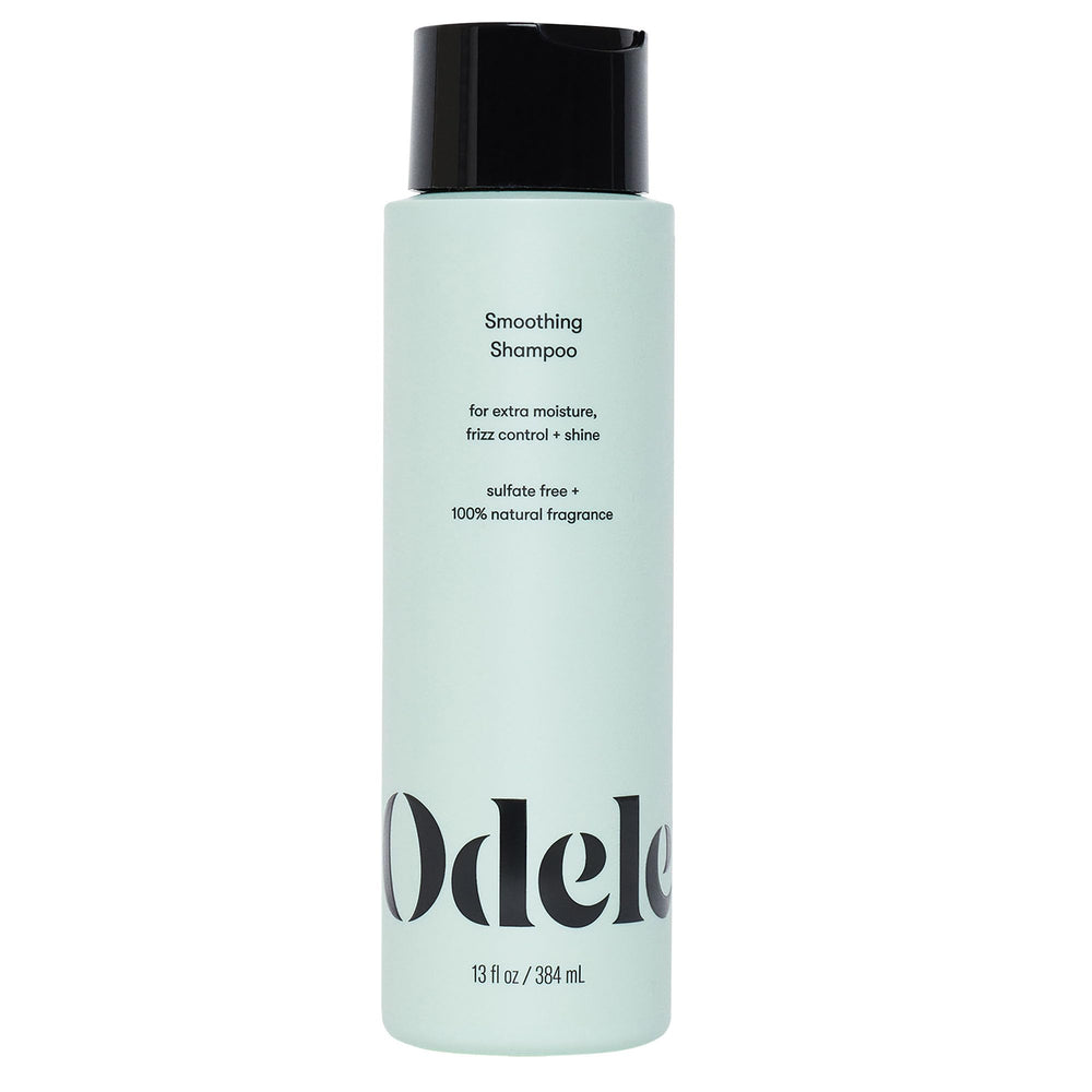 Odele front packaging showing smoothing shampoo benefits and size