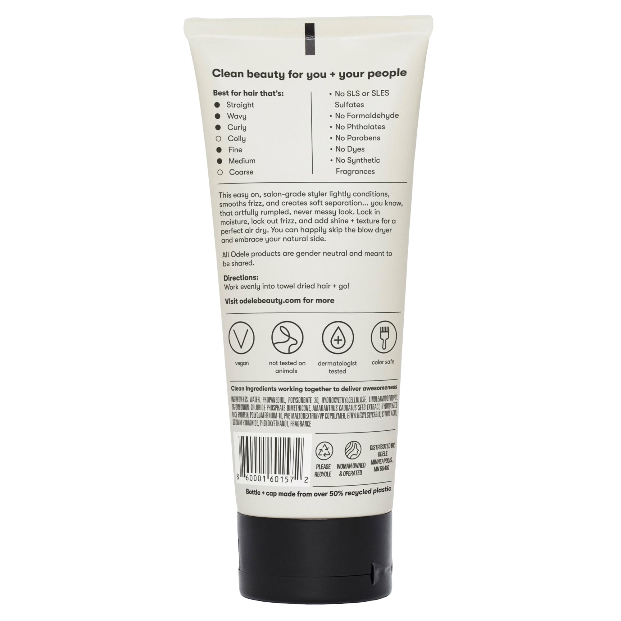 Odele bottle on bathroom shelf with towel, conveying daily routine convenience
