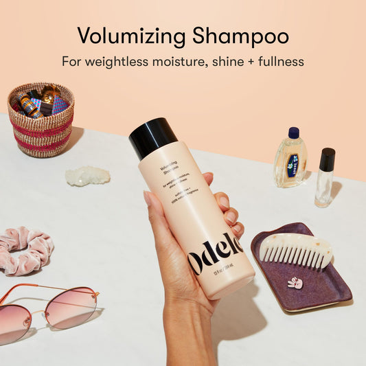 Odele shampoo creamy foam texture demonstrating gentle lather and moisture