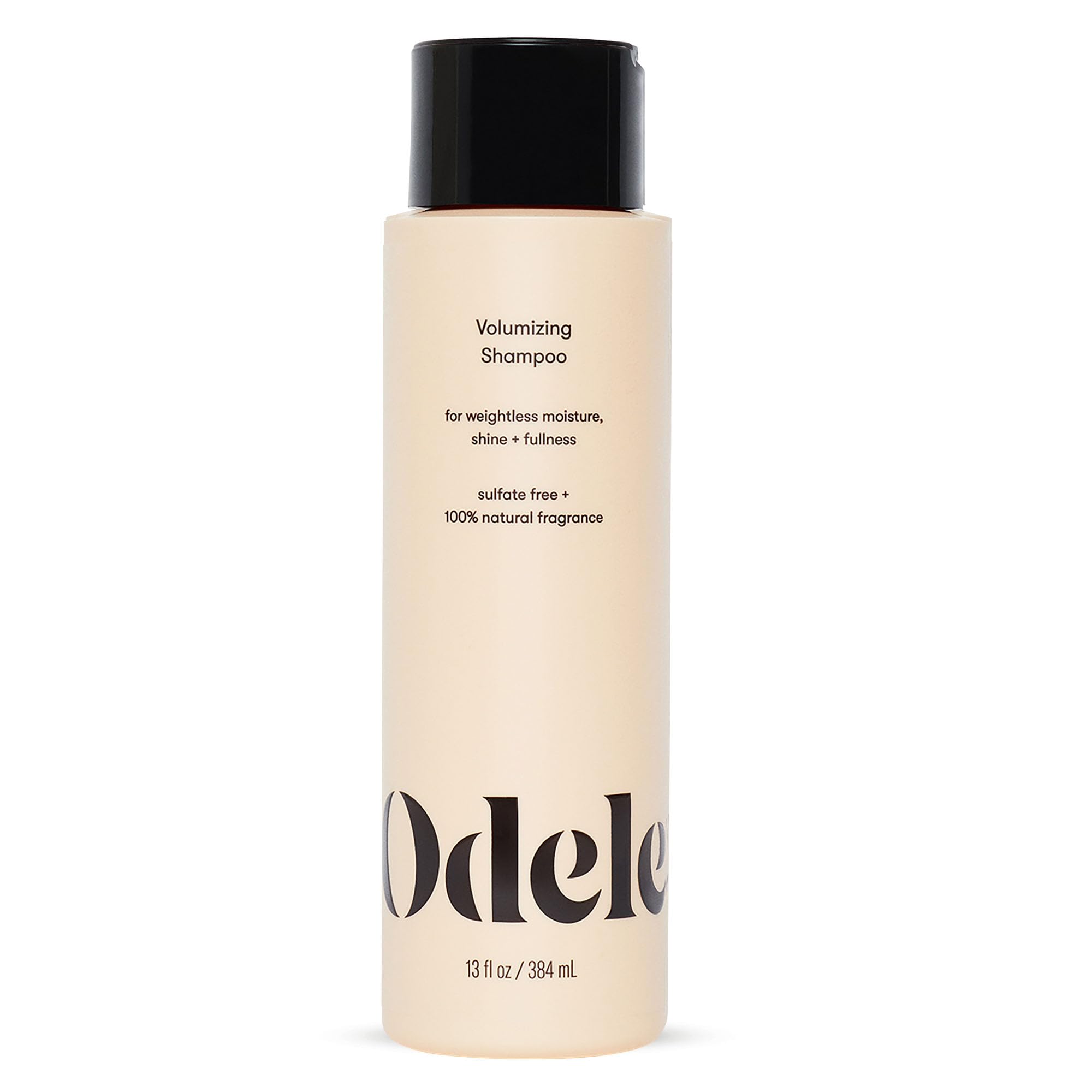Odele volumizing shampoo front bottle showing clean design and benefits