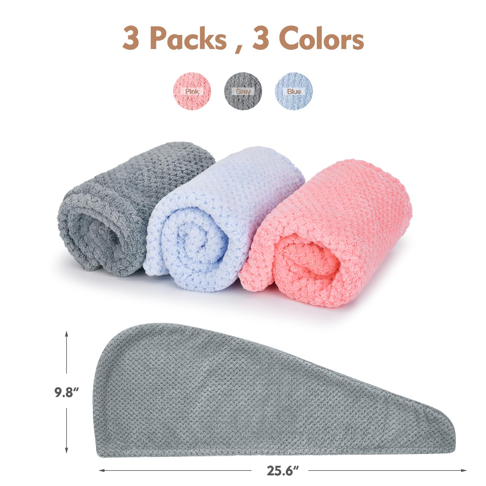 OEAGO towel wrapped on woman showing secure fit and reduced frizz while multitasking