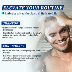 oely shampoo pump close-up highlighting easy dispensing and soothing formula
