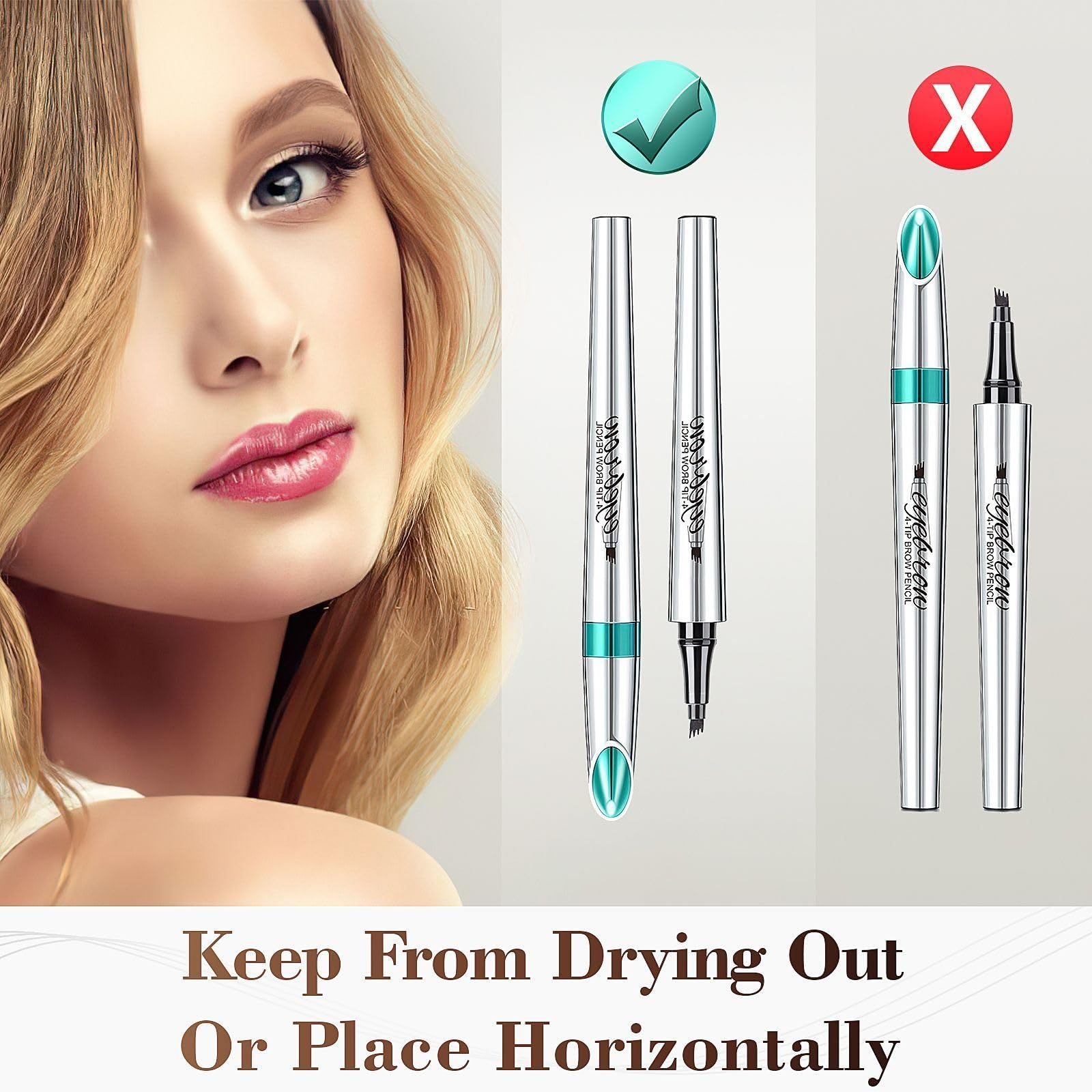 OETUIOW used in lifestyle portrait with subtle, natural brow enhancement