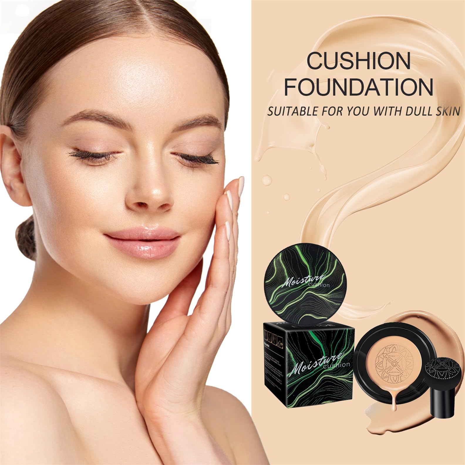 OETUIOW cream texture swatch highlighting moisturizing, breathable finish