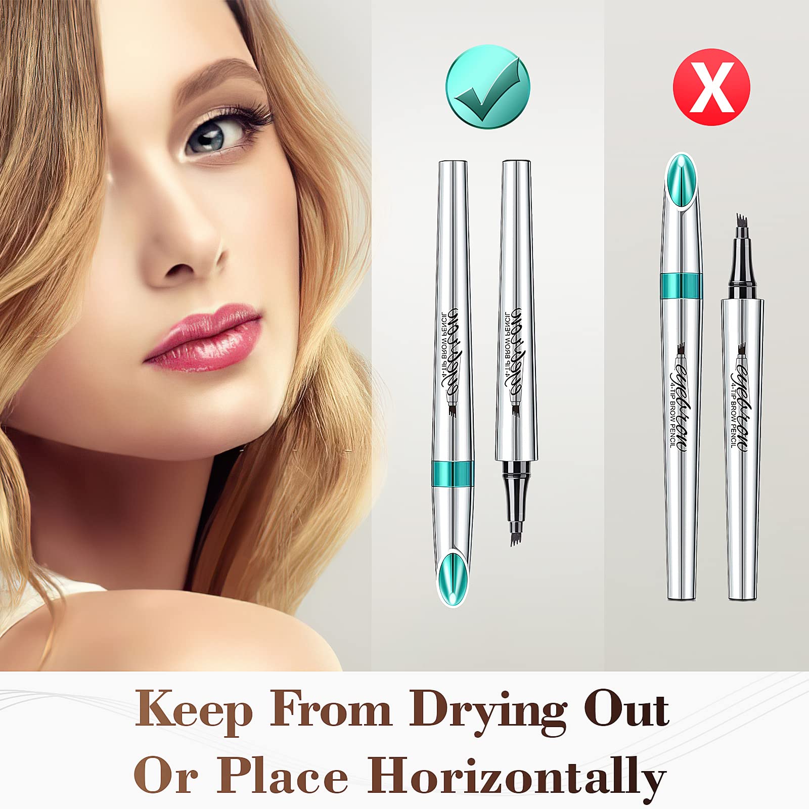 OETUIOW pen alongside cosmetics in a bag for portability benefit