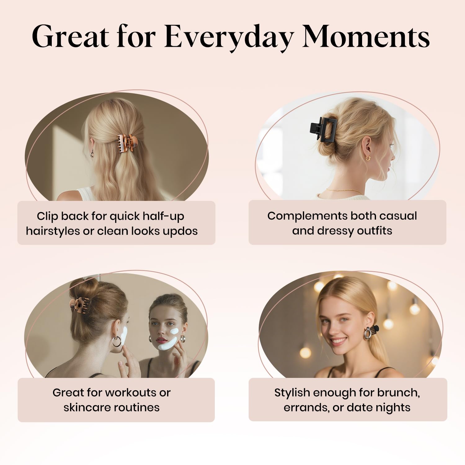 Oeusnael clips inside a travel makeup bag demonstrating on-the-go practicality