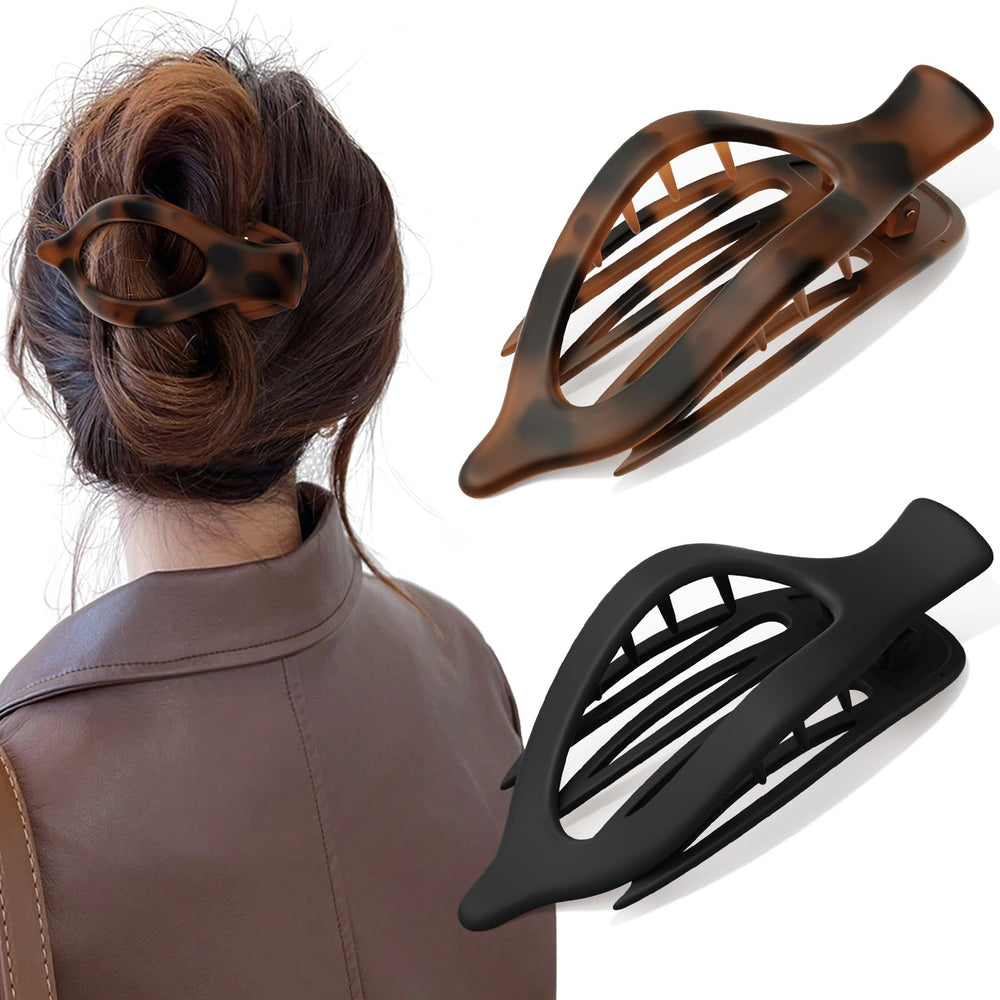 Oeusnael front packaging showing two flat clips and gift box, stylish convenience