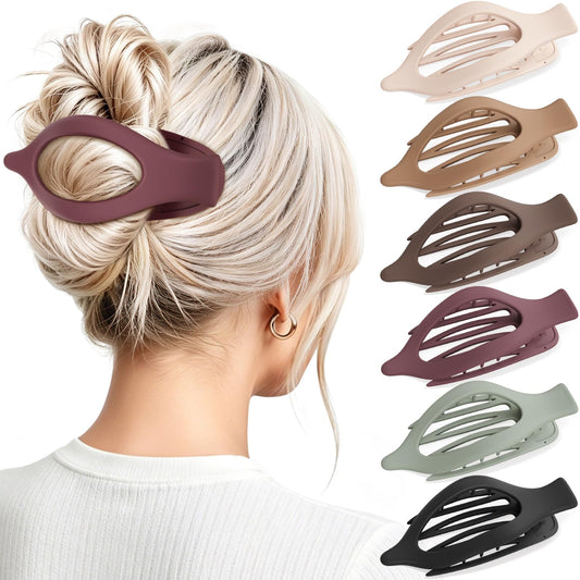 Oeusnael front view of clip set showing chic neutral colors and neat packaging benefit styling