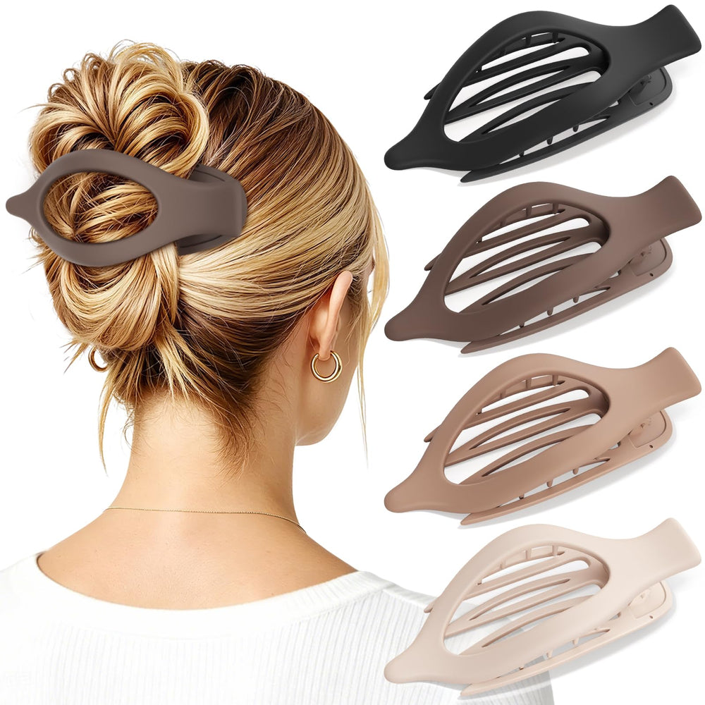 Oeusnael front packaging showing four neutral clips and neat gift box, convenient storage benefit