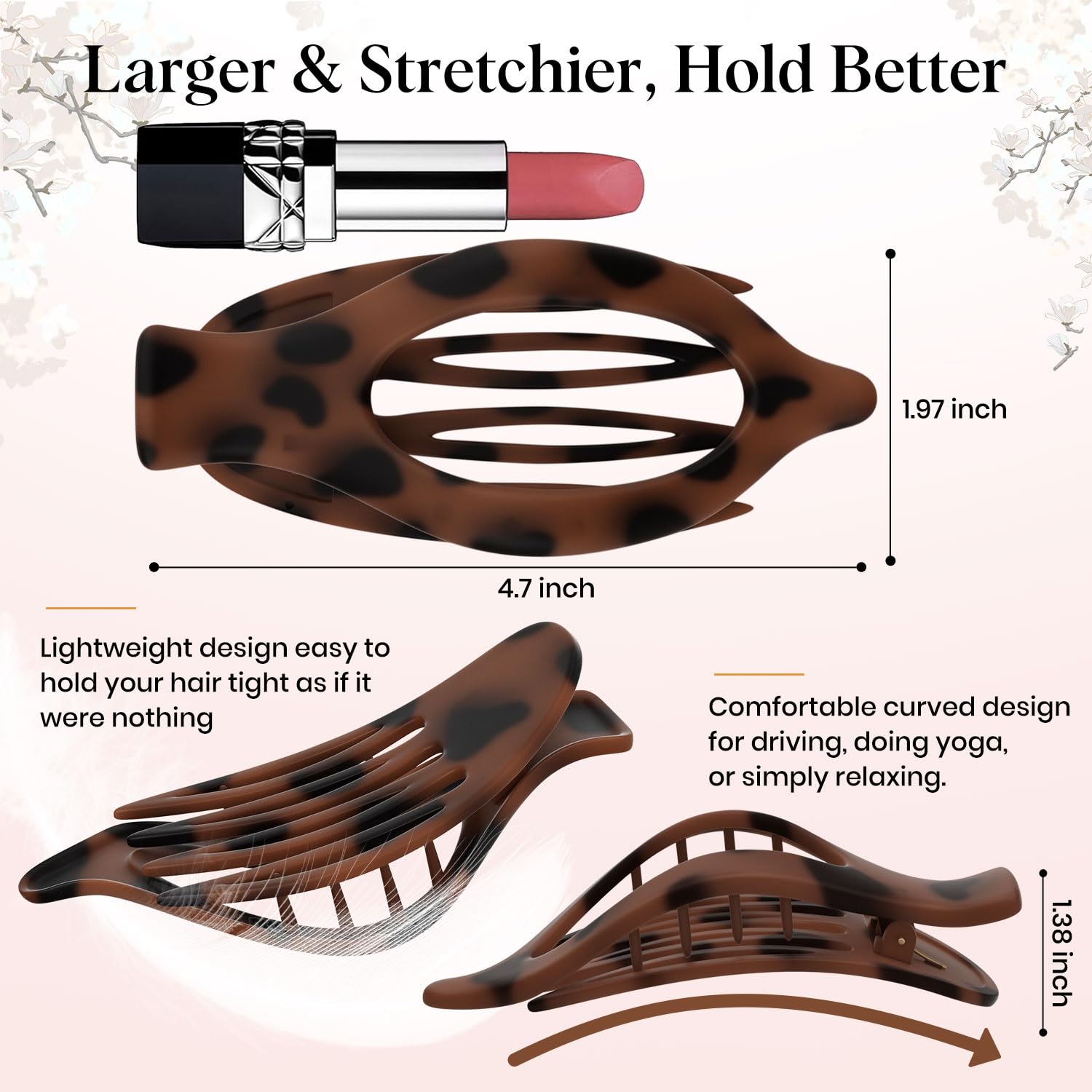 Oeusnael half-up hairstyle in tortoise clip showing secure hold and polished look