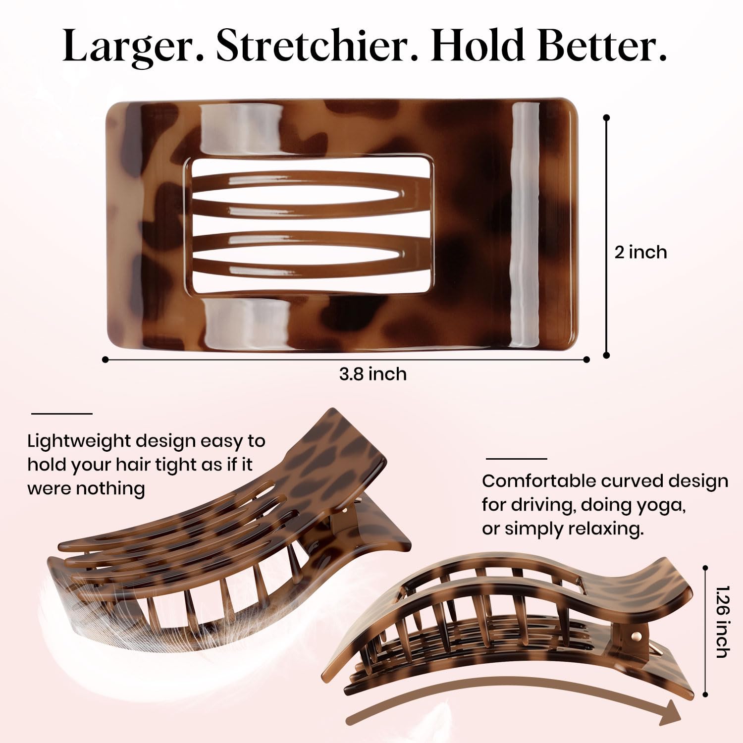 Oeusnael clip in use holding a half-up hairstyle, secure everyday hold