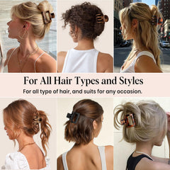 Oeusnael leopard print clip in hair showing stylish secure hold