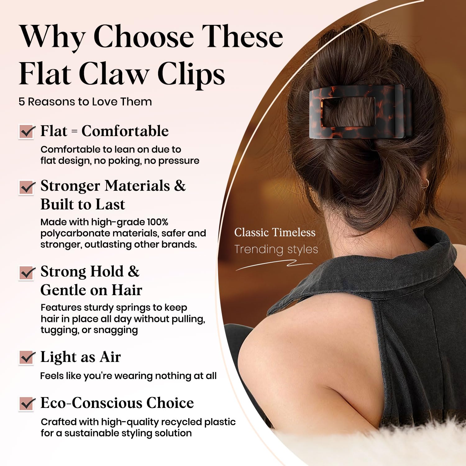 Oeusnael side profile highlighting curved shape, comfortable lay-flat fit